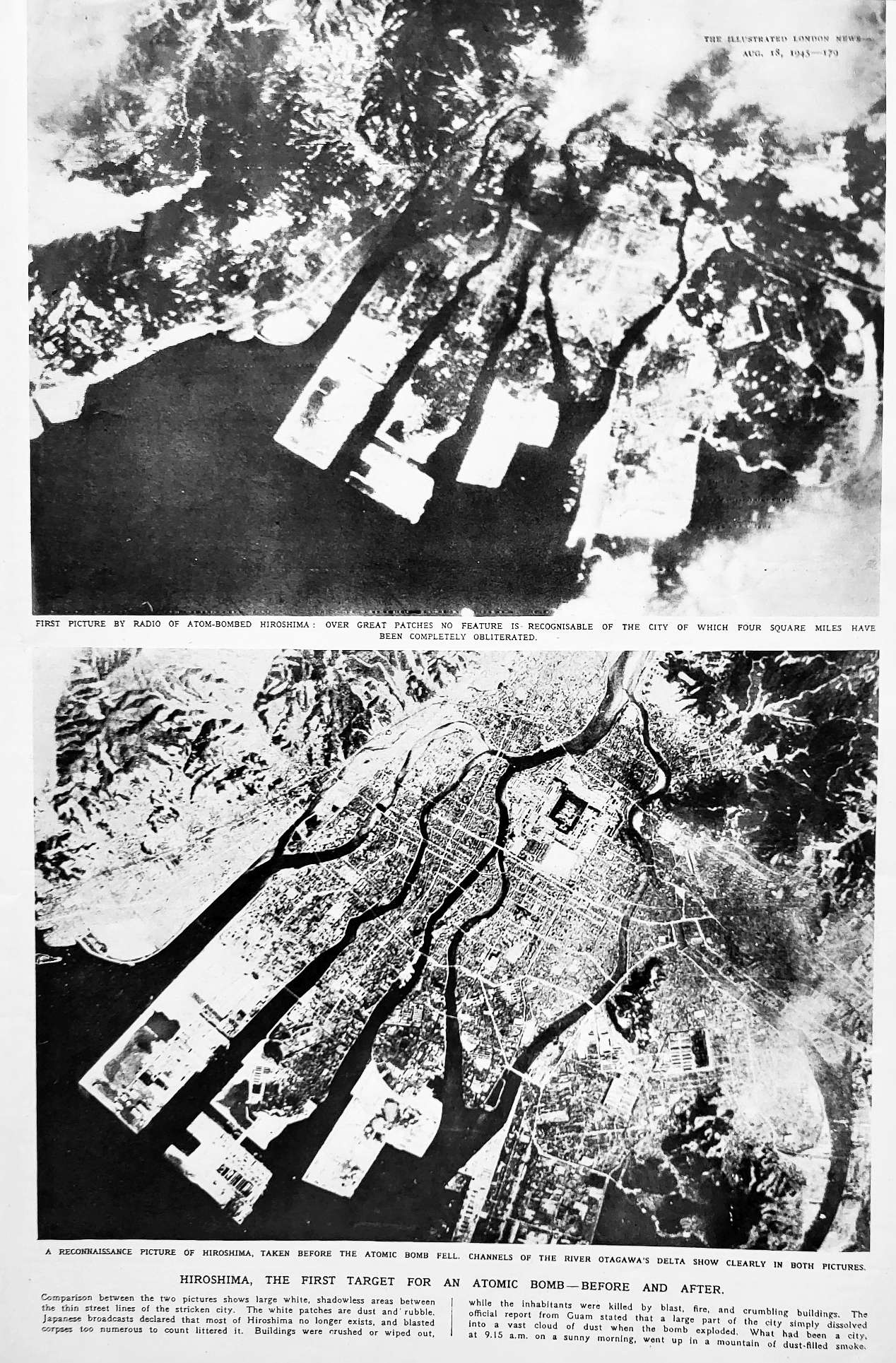 Hiroshima before and after